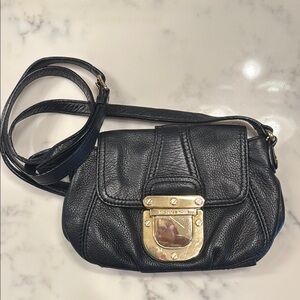 Michael Kors Black Leather Crossbody Bag
